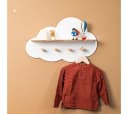 COZYCOLLECTIONS Kinderregal Wolken-Wandregal 2-in-1 Weiß/Naturholz Bild 2
