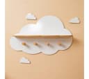 COZYCOLLECTIONS Kinderregal Wolken-Wandregal 2-in-1 Weiß/Naturholz Bild 3