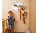 COZYCOLLECTIONS Kinderregal Wolken-Wandregal 2-in-1 Weiß/Naturholz Bild 4