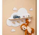 COZYCOLLECTIONS Kinderregal Wolken-Wandregal 2-in-1 Weiß/Naturholz Bild 5
