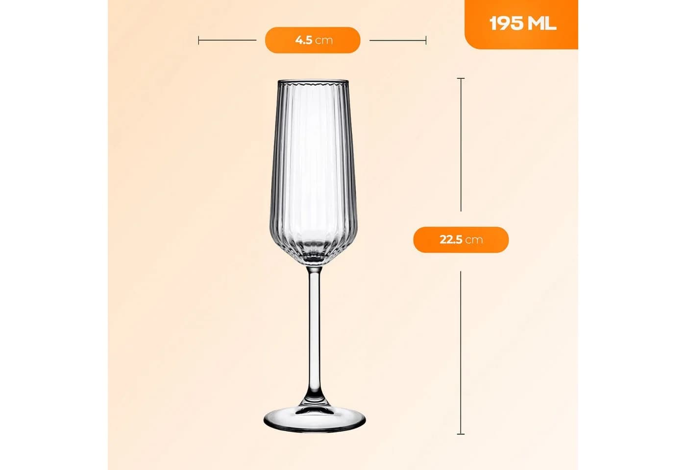 Pasabahce Champagnerflöte Allegra Focus 6-tlg. Glas Transparent - Bild 3
