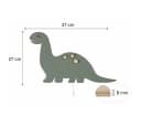 COZYCOLLECTIONS LED Wandleuchte Dinosaurier Salbeigrün Holz Bild 3