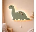 COZYCOLLECTIONS LED Wandleuchte Dinosaurier Salbeigrün Holz Bild 4