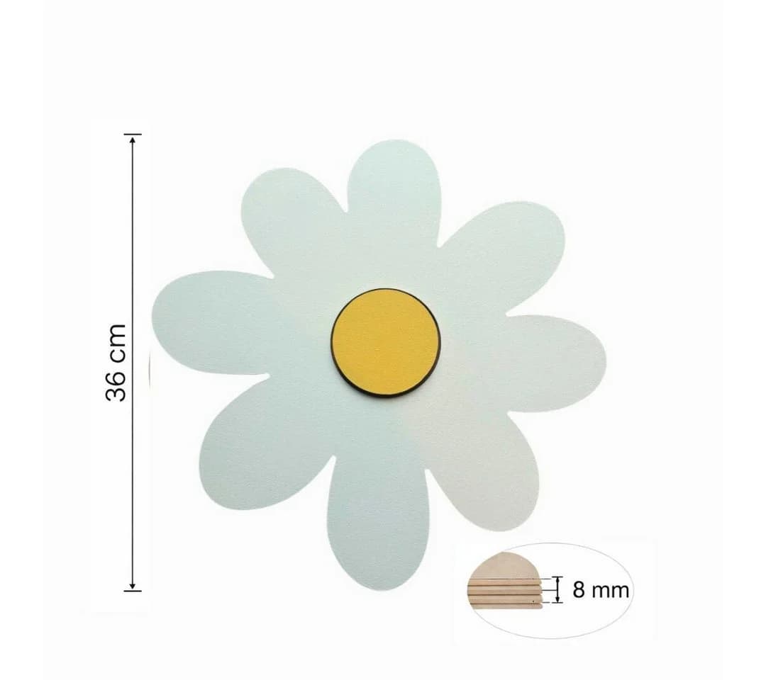 COZYCOLLECTIONS LED Wandleuchte Gänseblümchen Weiß/Gold - Bild 3