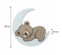 COZYCOLLECTIONS LED Wandleuchte Bär auf Mond 36 cm Beige Warmweiß Bild 3