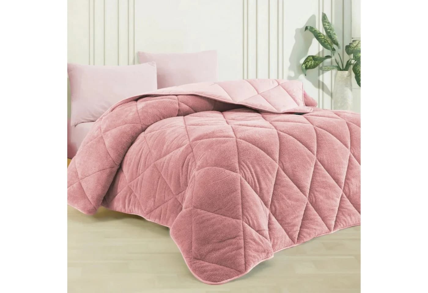 Nordic Schiller 4-Jahreszeitenbett Steppdecke Rosa Wellsoft - Bild 2