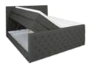 wonello Boxspringbett Victoria mit Bettkasten und Matratze - Samt grau Bild 3