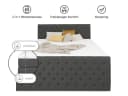 wonello Boxspringbett Victoria mit Bettkasten und Matratze - Samt grau Bild 4