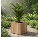LAMORENDA Pflanzkübel Aruba Weiß Beige Akazienholz Bild 5