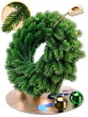 ArtiTree Weihnachtskranz künstlich mit/ohne LED Nordmanntanne-Optik Bild 2