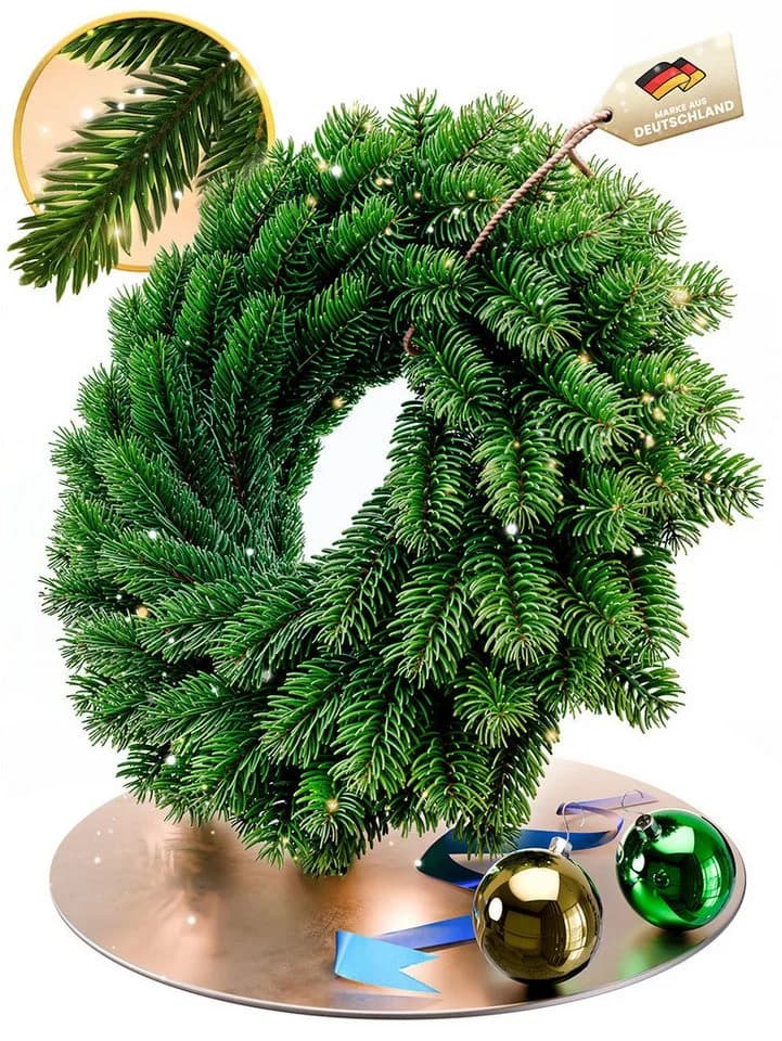 ArtiTree Weihnachtskranz künstlich mit/ohne LED Nordmanntanne-Optik - Bild 2