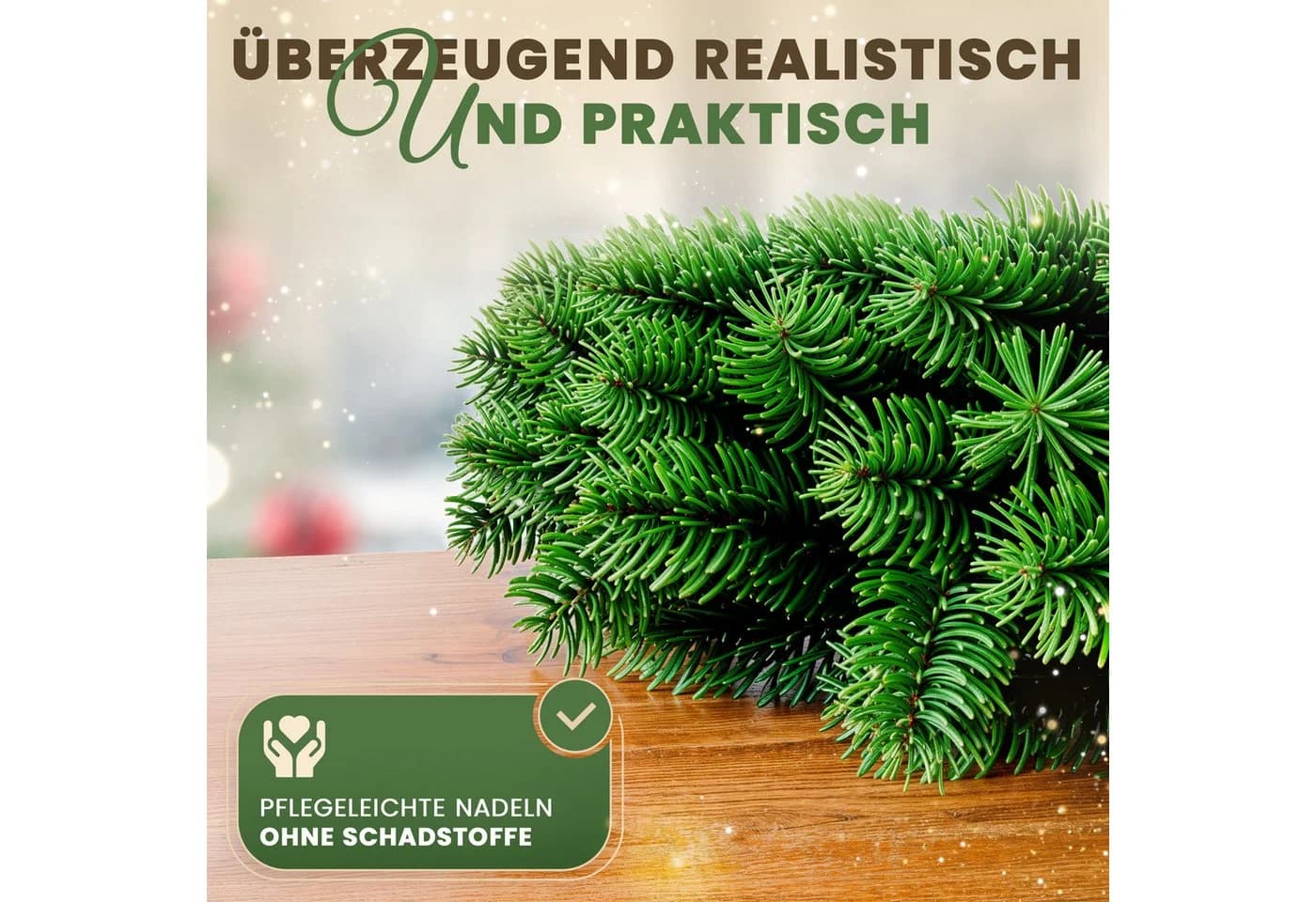 ArtiTree Weihnachtskranz künstlich mit/ohne LED Nordmanntanne-Optik - Bild 4
