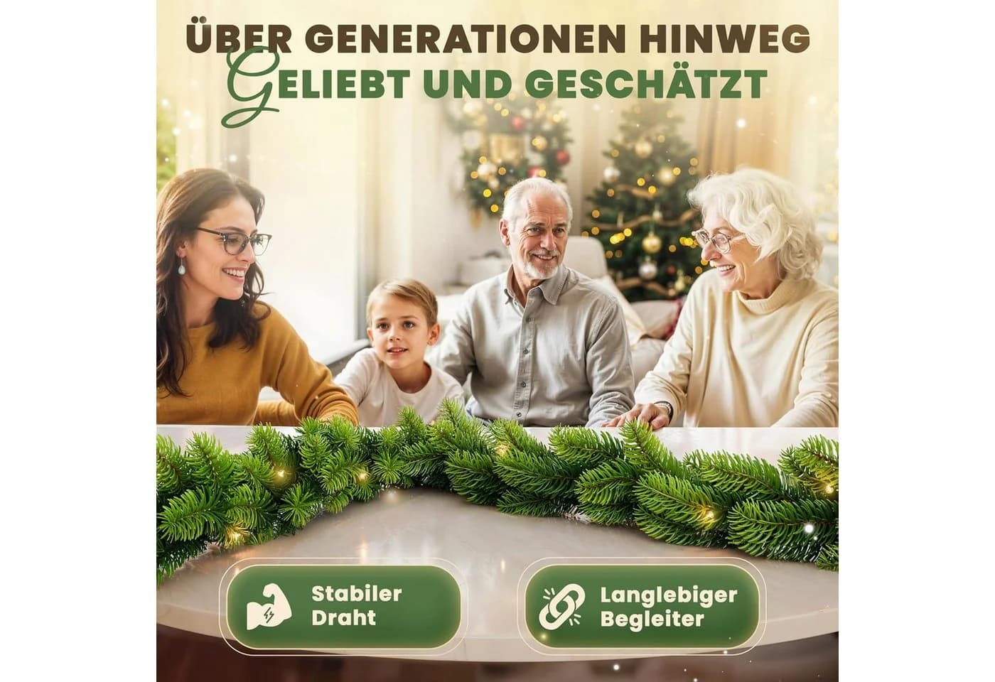 ArtiTree Tannengirlande 270-1000 cm mit/ohne LED - Bild 5