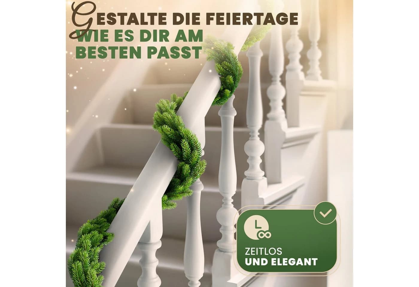 ArtiTree Kunstgirlande Tannengirlande 270-1000 cm Grün mit/ohne LED - Bild 4