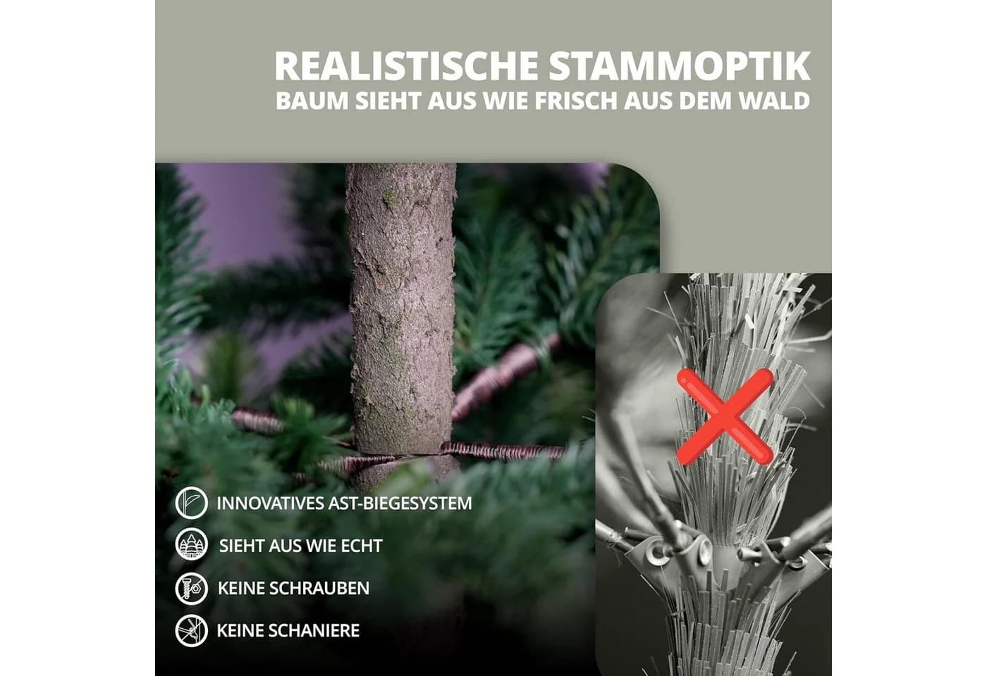 ArtiTree Künstlicher Weihnachtsbaum Nordmanntanne Premium - Bild 4
