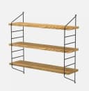Holz Lichter Wandregal verstellbar rustikal Braun Holz-Metall-Design Bild 2