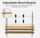 Holz Lichter Wandregal verstellbar rustikal Braun Holz-Metall-Design Bild 5