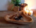 Holz Lichter Teak-Dekoschale Ø 30 cm Massiv Naturbelassen Bild 1