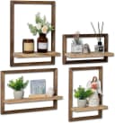Holz Lichter Wandregal 4er-Set Holz Rustikal Wanddeko Bild 2