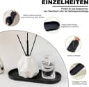 Holz Lichter Dekoschale 2er Set Silikon Schwarz Oval Rutschfest Bild 4