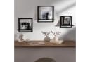 Holz Lichter Wandregal 3‑tlg. Floating Wandregal Holz Metall Modernes Geometrisches Design Bild 5
