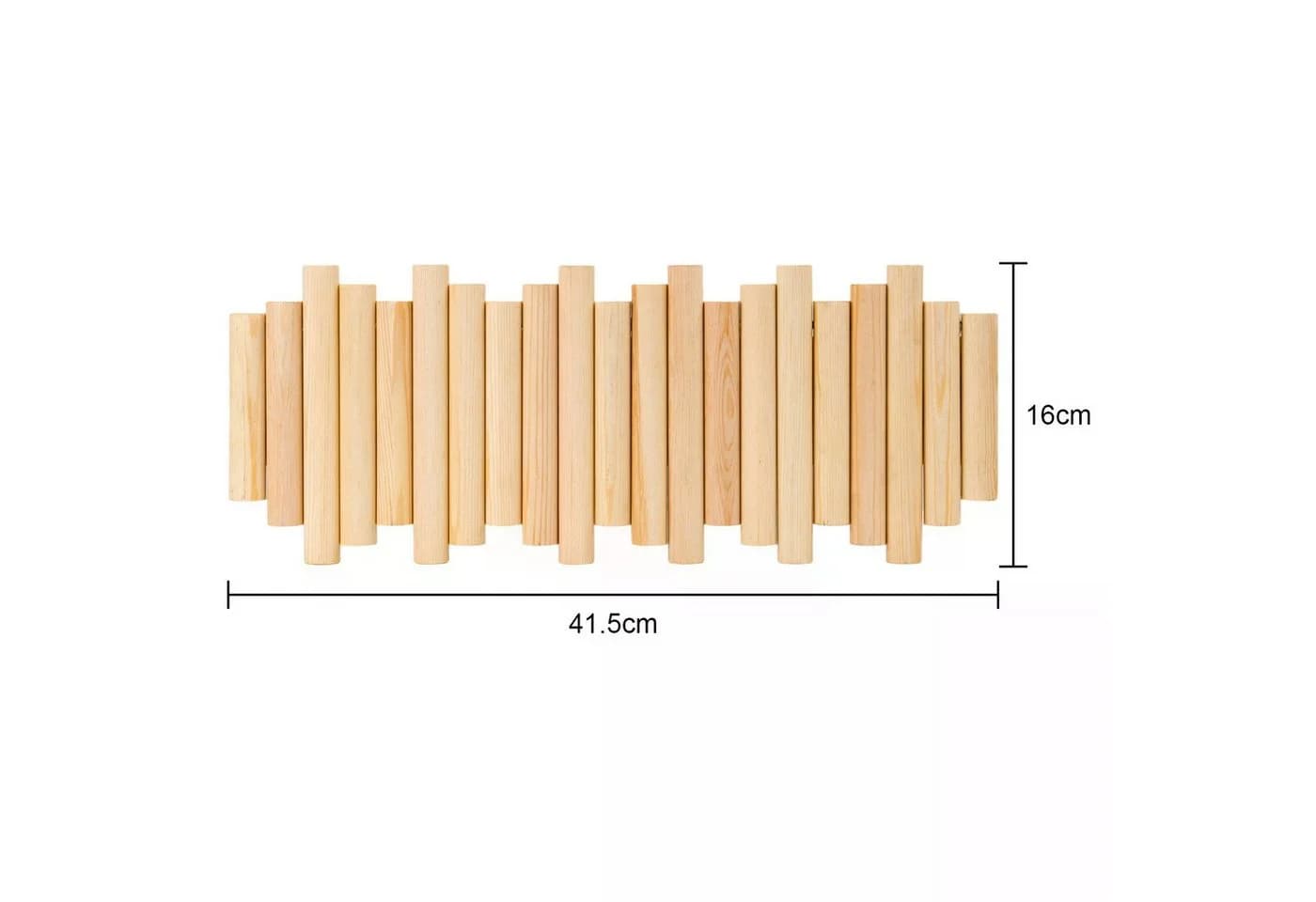 Holz Lichter Kleiderhaken Wandgarderobe 7 Klapphaken Holz