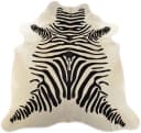 KUHFELL online & NOMAD Fellteppich Kuhfell creme weiß mit Zebra Print Bild 1