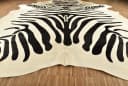 KUHFELL online & NOMAD Fellteppich Kuhfell creme weiß mit Zebra Print Bild 3