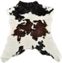 KUHFELL online & NOMAD Fellteppich KALBFELL MINI Braun Weiss Tricolor Bild 1