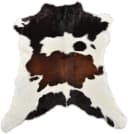 KUHFELL online & NOMAD Fellteppich KALBFELL MINI Braun Weiss Tricolor Bild 2