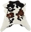 KUHFELL online & NOMAD Fellteppich KALBFELL MINI Braun Weiss Tricolor Bild 3