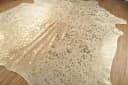 KUHFELL & NOMAD Fellteppich Rinderfell Hellgrau Silber Metallic XL Bild 5