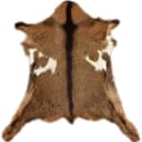 KUHFELL online & NOMAD Ziegenfellteppich Braun Beige 80x60 cm Bild 1