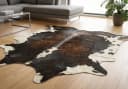 KUHFELL online & NOMAD Tricolor Kuhfell Teppich Braun Schwarz Weiss XL Bild 1