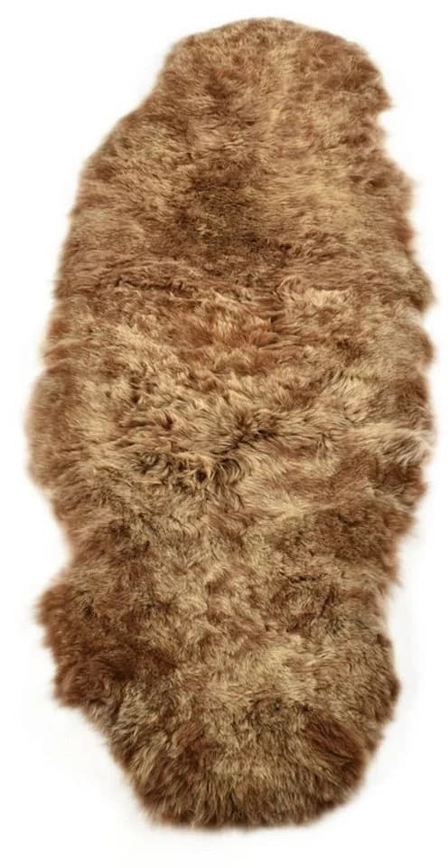 KUHFELL online & NOMAD Doppellammfell Couchauflage Braun Gold