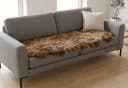 KUHFELL online & NOMAD Doppellammfell Couchauflage Braun Gold Bild 2