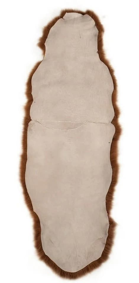 KUHFELL online & NOMAD Doppellammfell Couchauflage Braun Gold - Bild 4