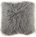 KUHFELL NOMAD Tibet Lammfell Kissenbezug Grau Schwarz Braun Bild 2