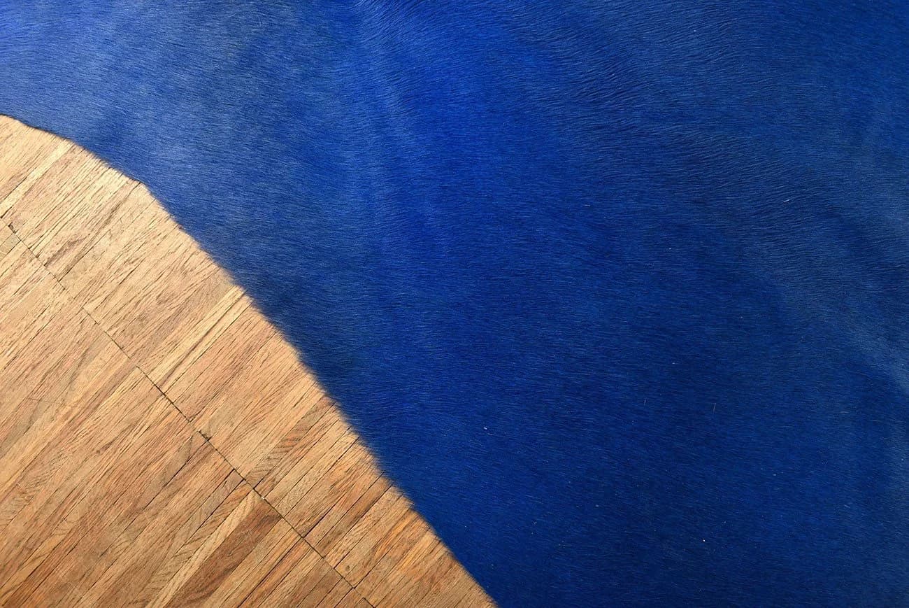 KUHFELL online & NOMAD Fellteppich Stierfell Blau - Bild 5