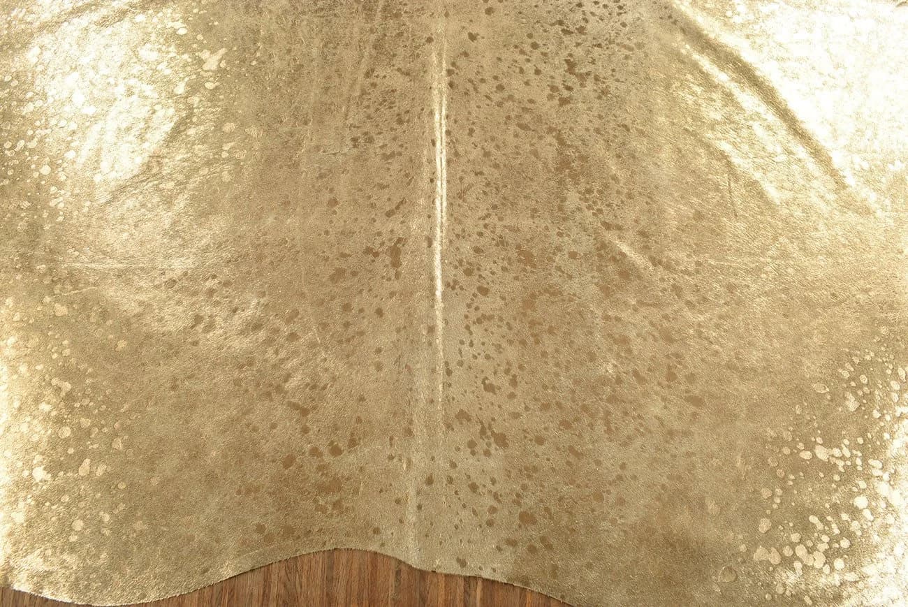 KUHFELL online & NOMAD Fellteppich Kuhfell Devoré Gold 220x190 cm - Bild 3