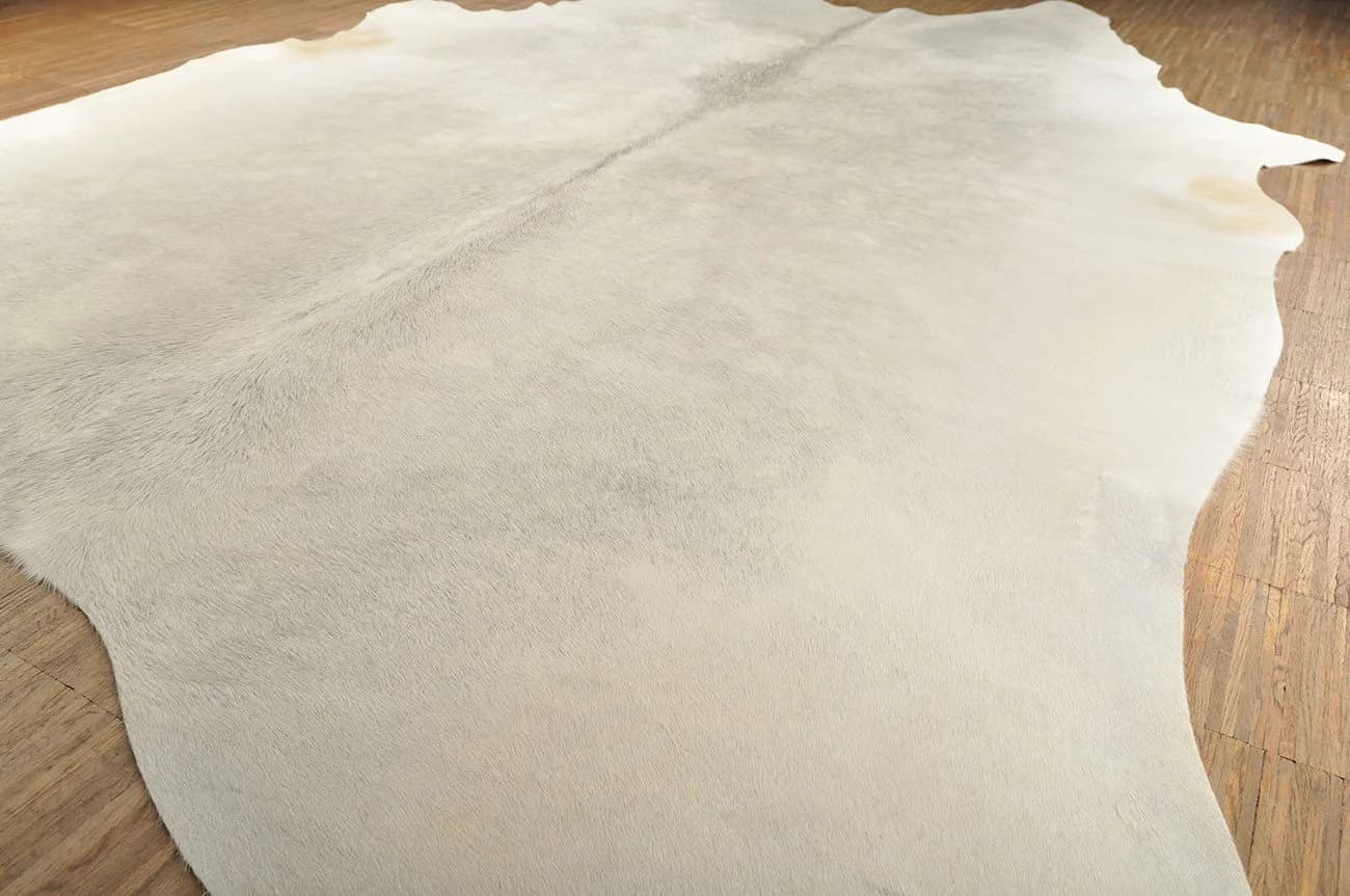 KUHFELL online & NOMAD Fellteppich Grau Beige Natur 200 x 220 cm XL