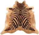 KUHFELL online & NOMAD Fellteppich Kuhfell creme weiß mit Zebra Print Bild 1