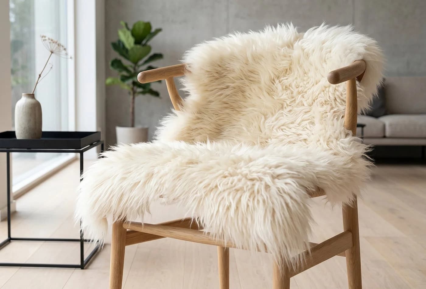 KUHFELL online & NOMAD Fellteppich Echtes Island Lammfell Langwollig Schaffell Teppich XL - Bild 2