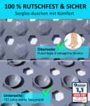 Blumbach Duschmatte Grau Antirutsch Diamant 53x53cm Bild 1