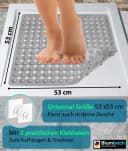 Blumbach Duschmatte Grau Antirutsch Diamant 53x53cm Bild 3