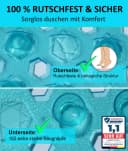 Blumbach Duschmatte Antirutschmatte Diamant Türkis Transparent Bild 1