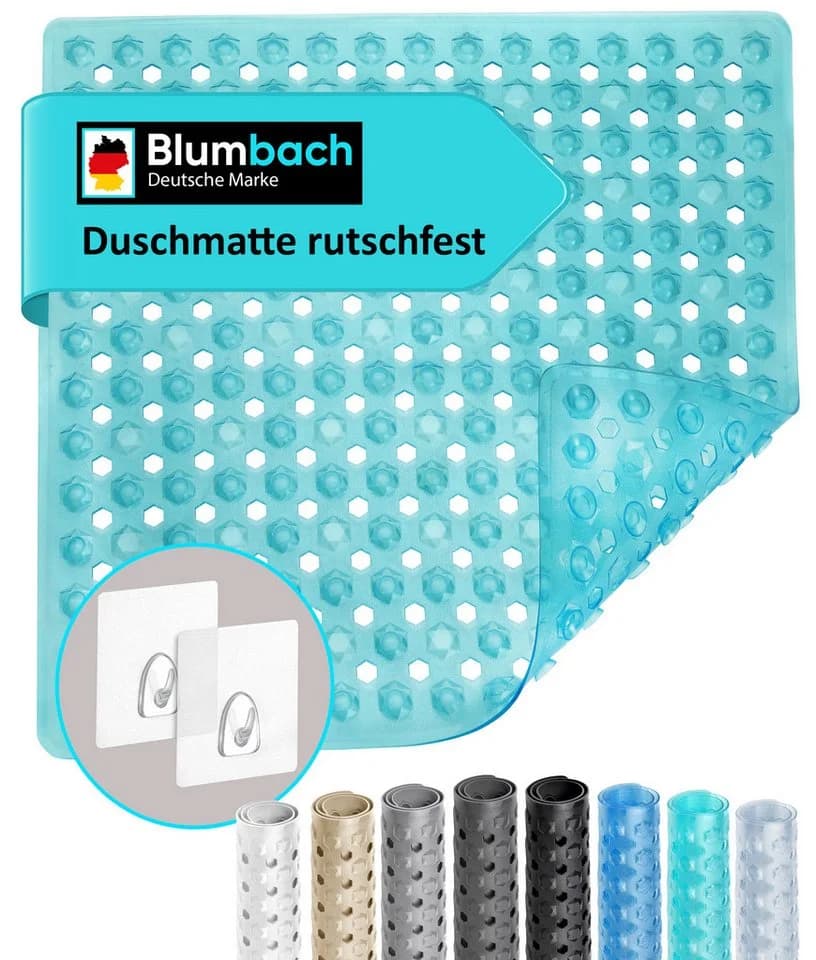 Blumbach Duschmatte Antirutschmatte Diamant Türkis Transparent - Bild 2