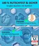 Blumbach Duschmatte Antirutschmatte Diamant Blau Transparent Bild 1