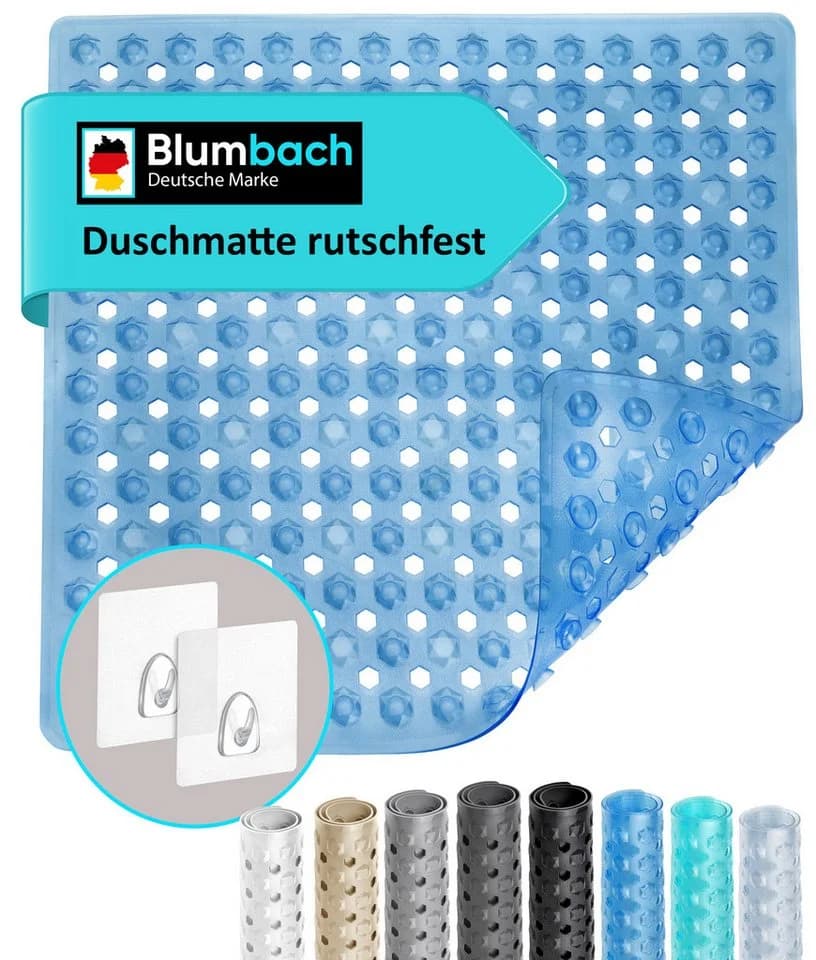 Blumbach Duschmatte Antirutschmatte Diamant Blau Transparent - Bild 2