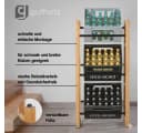 gutholz Getränkekistenregal Bambus & Edelstahl für 3 Kisten Bild 3